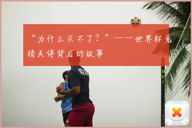 “为什么买不了？”——世界杯竞猜关停背后的故事